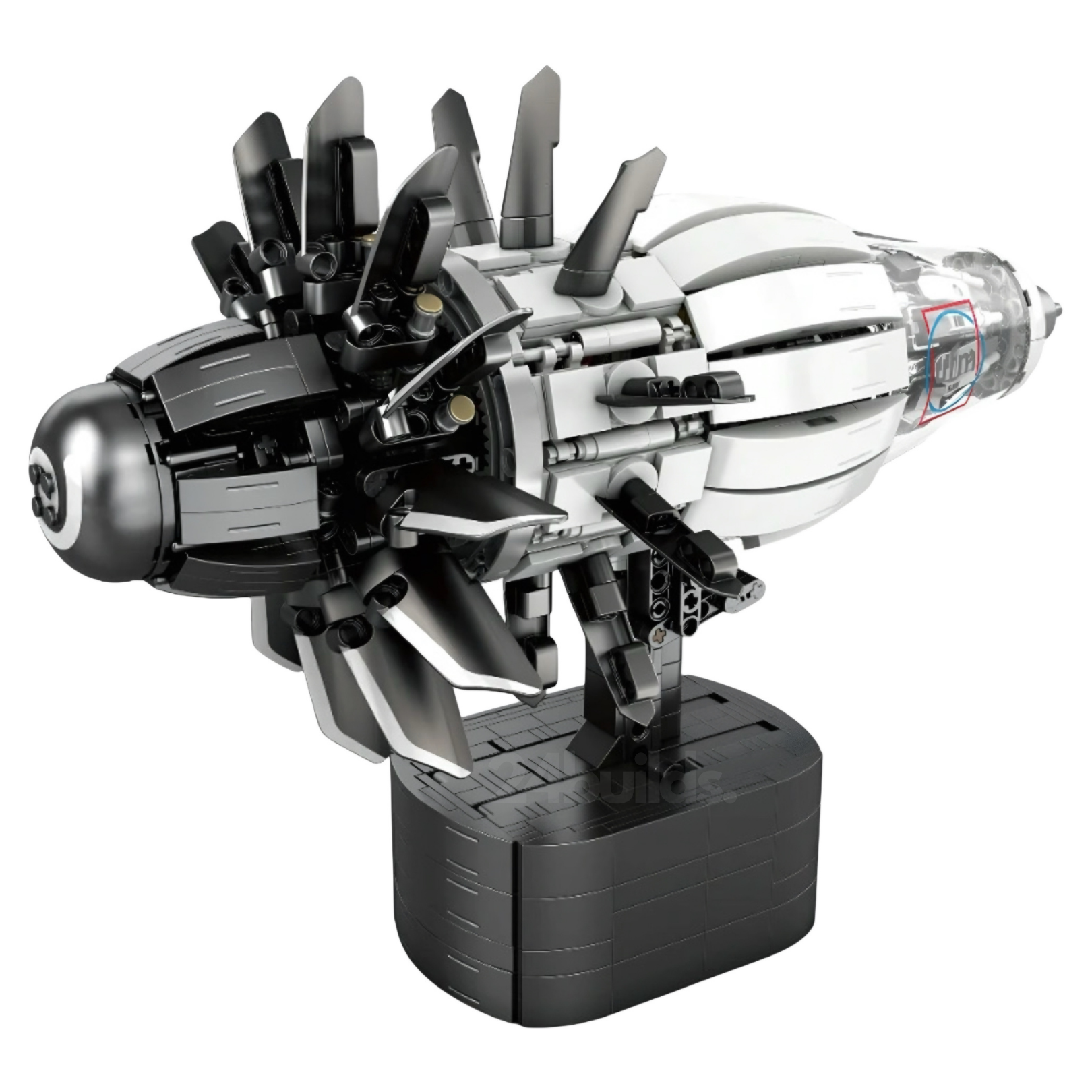 1354-Piece Motorized Aircraft Engine Model