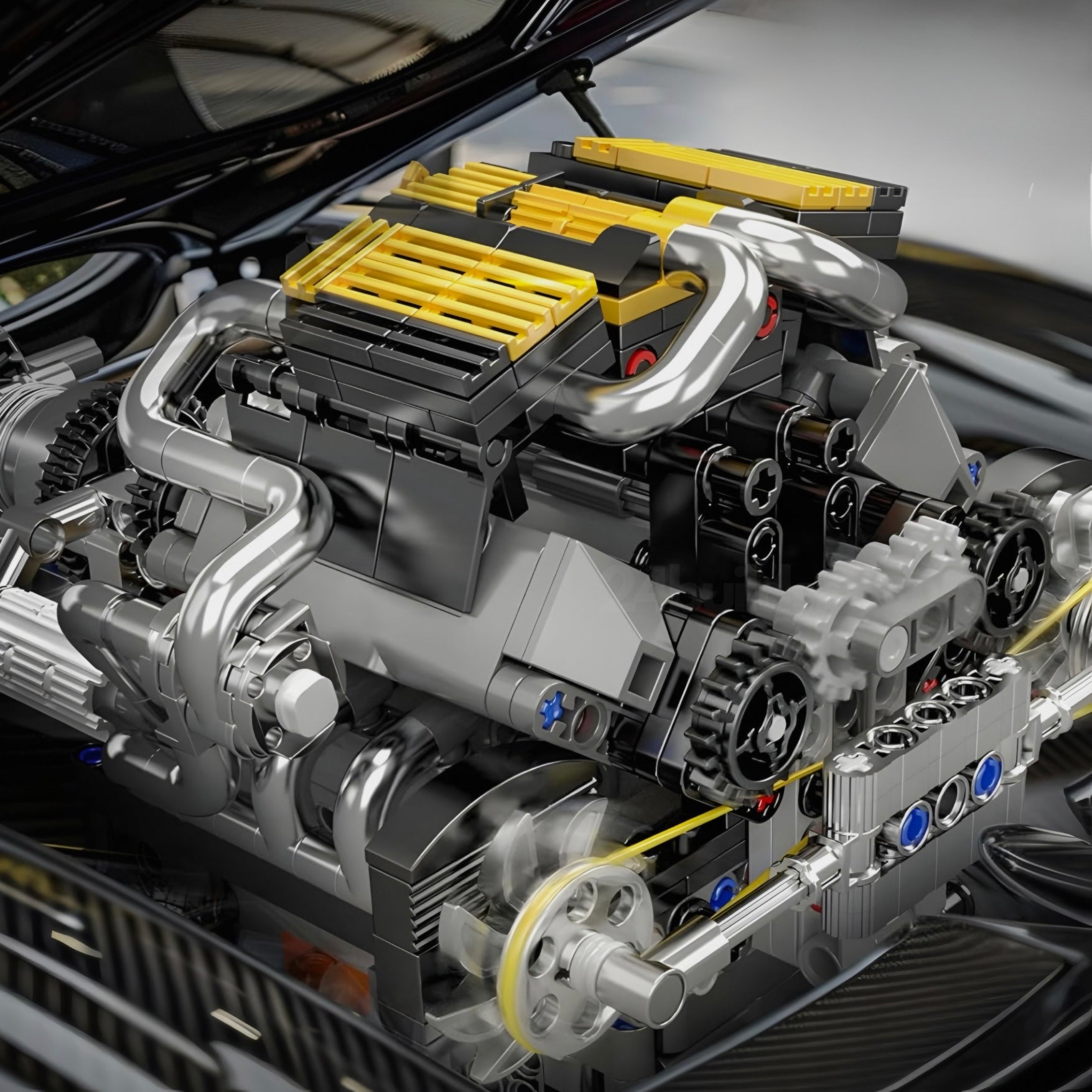 762-Piece Motorized V8 Performance Engine Model