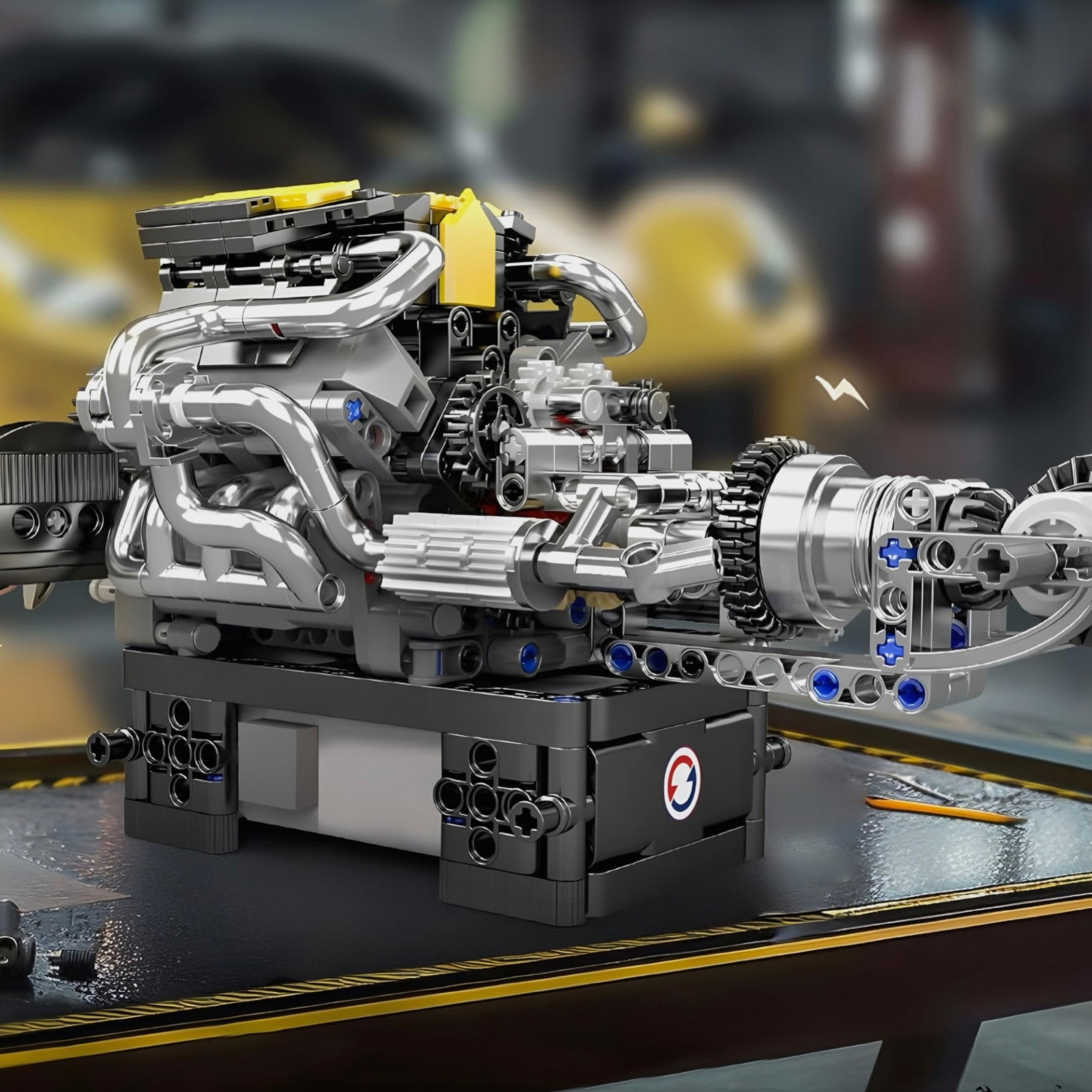 762-Piece Motorized V8 Performance Engine Model