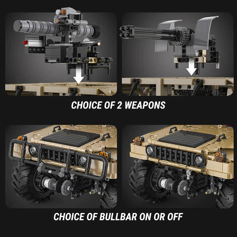3934-Piece Remote-Controlled Humvee