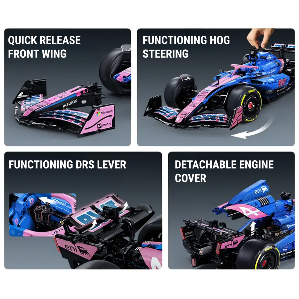 BWT Alpine Formula One Team Car Model - 2172 Pieces