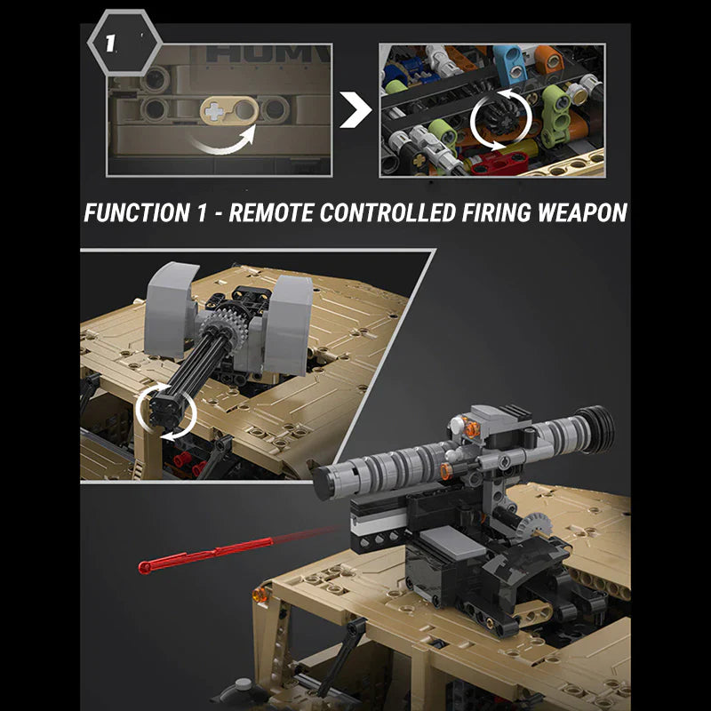 3934-Piece Remote-Controlled Humvee