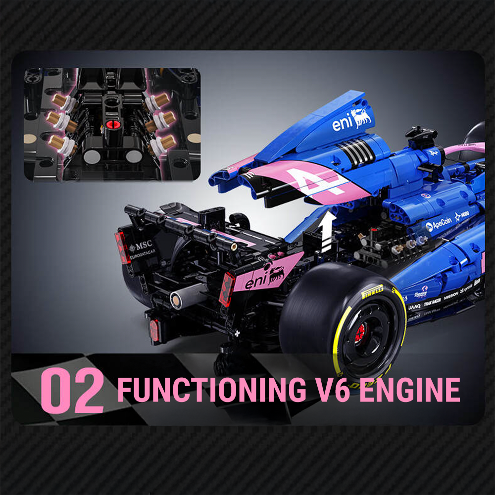 BWT Alpine Formula One Team Car Model - 2172 Pieces