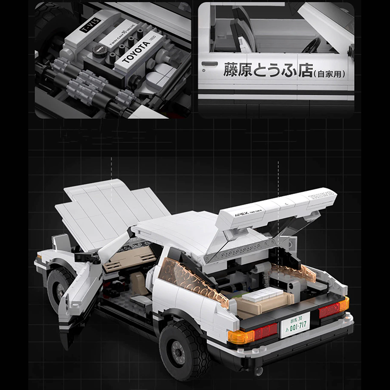 Remote-Controlled Initial D AE86 - 1233 Pieces