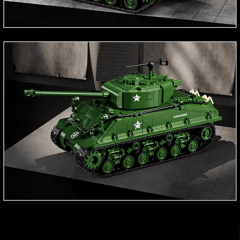 M4 Sherman Tank Model Kit - 1681 Pieces