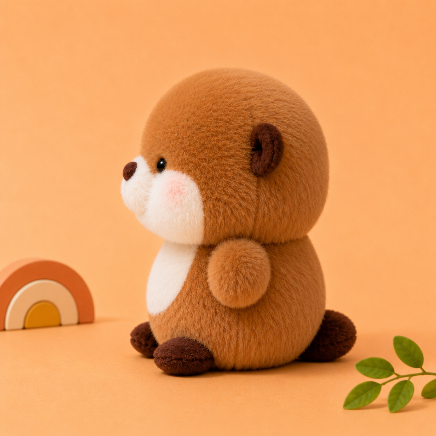 Mojibricks 15CM Kawaii Teddy Brown Plushie – Soft Forest Companion & Cozy Tabletop Ornament – Perfect Birthday or Christmas Gift for Kids