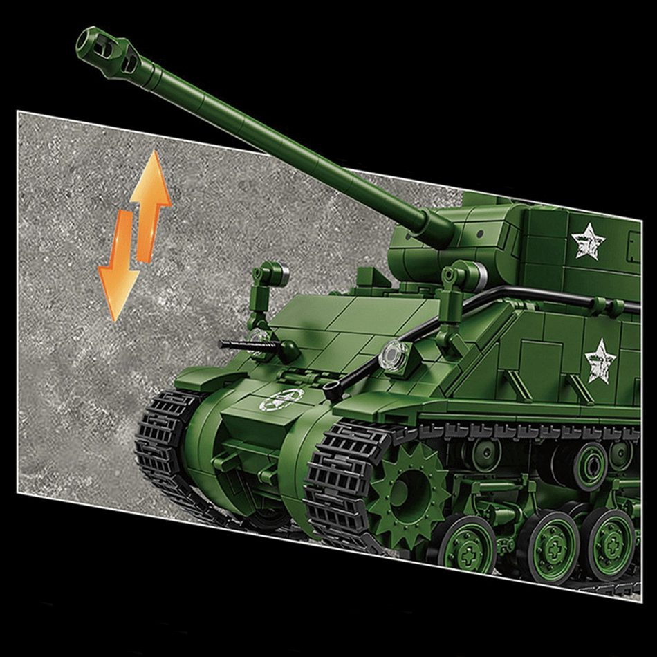 M4 Sherman Tank Model Kit - 1681 Pieces