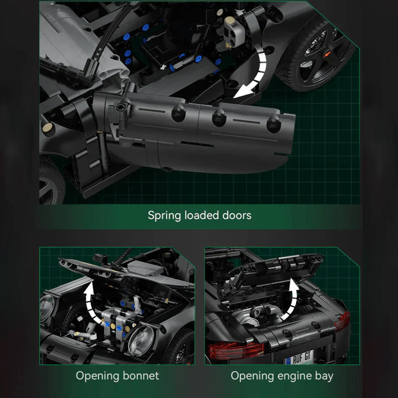Remote-Controlled RUF GT Model Kit | 1654 Pieces