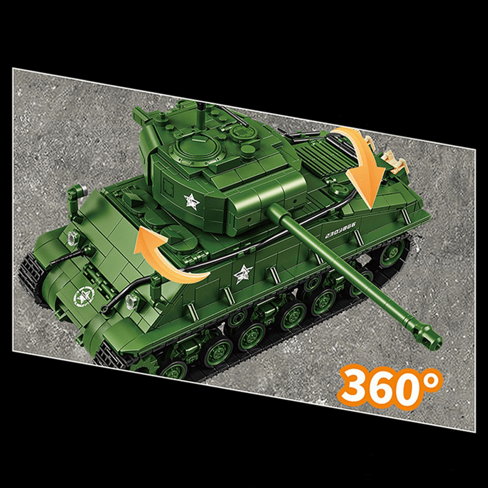 M4 Sherman Tank Model Kit - 1681 Pieces