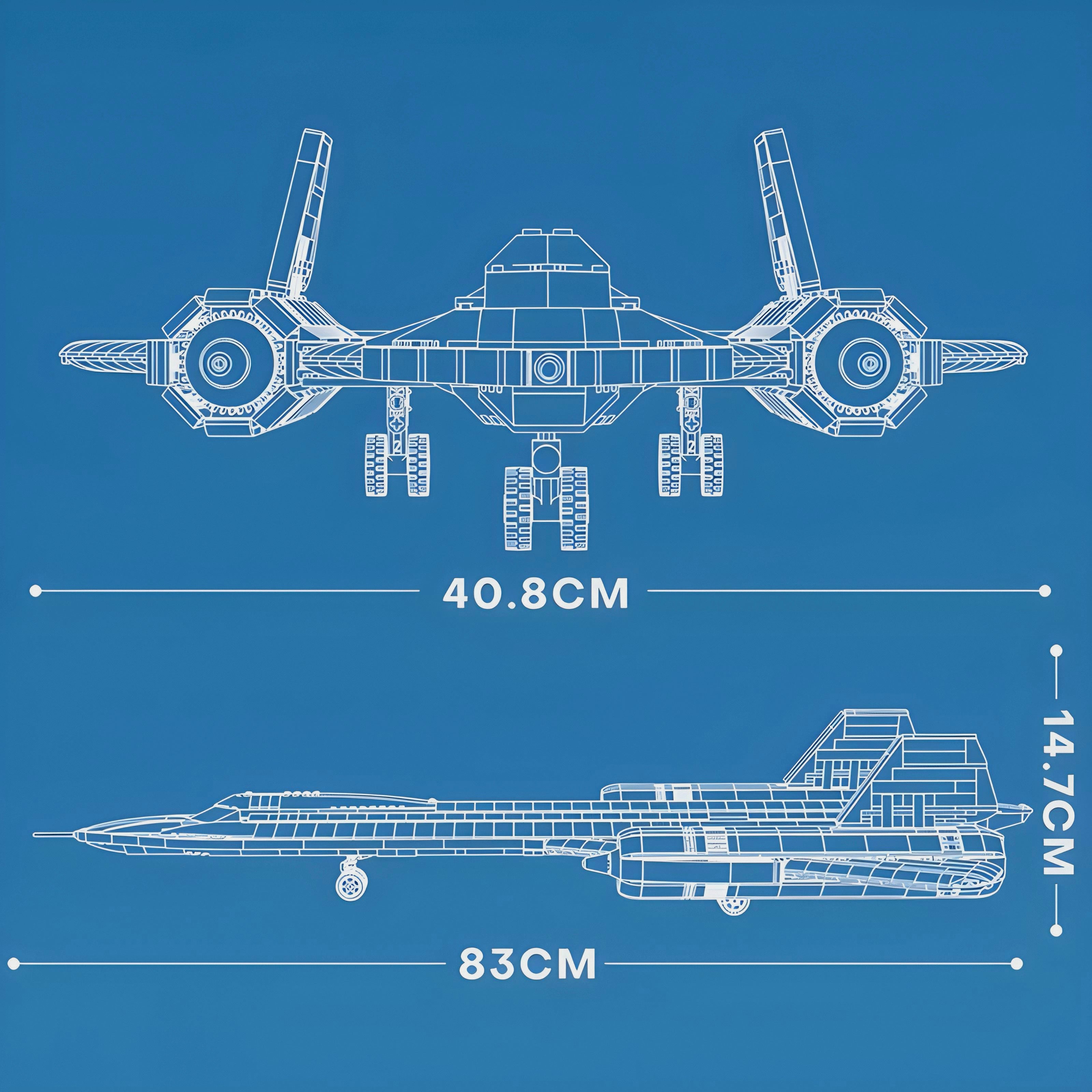 SR-71 Blackbird Model Kit | 1776 Pieces