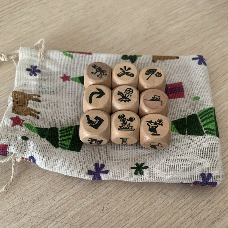 9-Piece Story Dice Set with Pouch – Educational Storytelling Toy for Kids, Classrooms & Family Game Nights