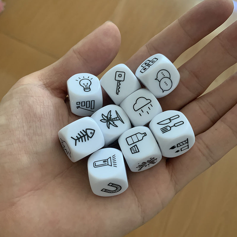 9-Piece Story Dice Set with Pouch – Educational Storytelling Toy for Kids, Classrooms & Family Game Nights