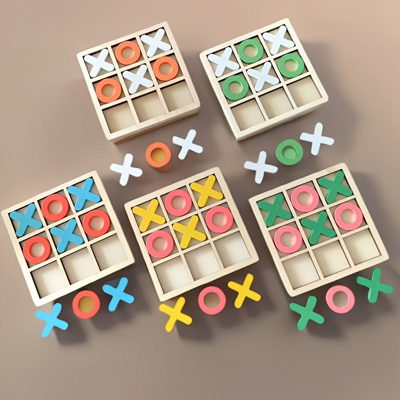 Wooden Tic Tac Toe – Classic Travel Game for Kids & Adults