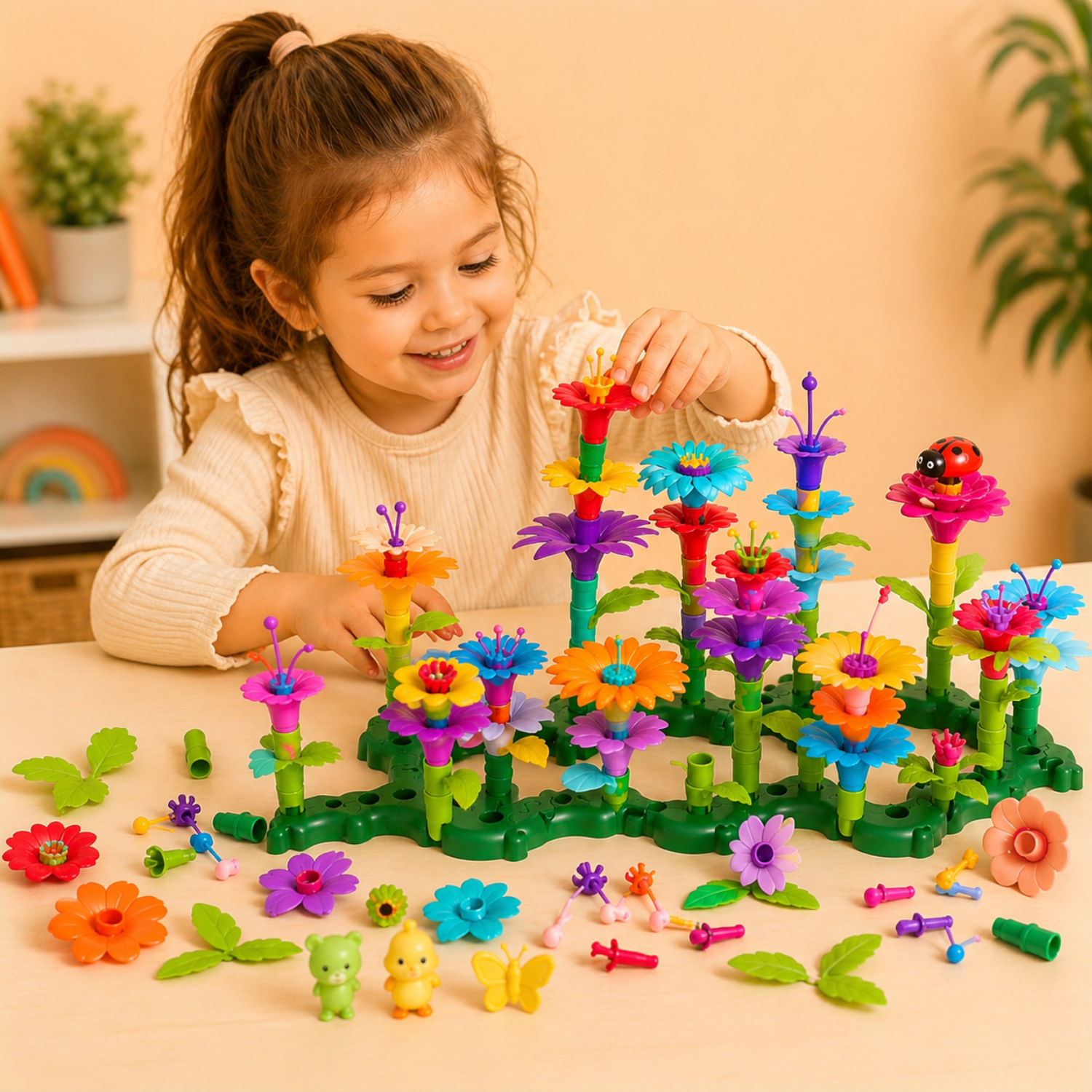 Mojibricks Flower Garden Building Set – Creative STEM Arrangement Toy – Educational Construction Blocks for Kids Ages 8+