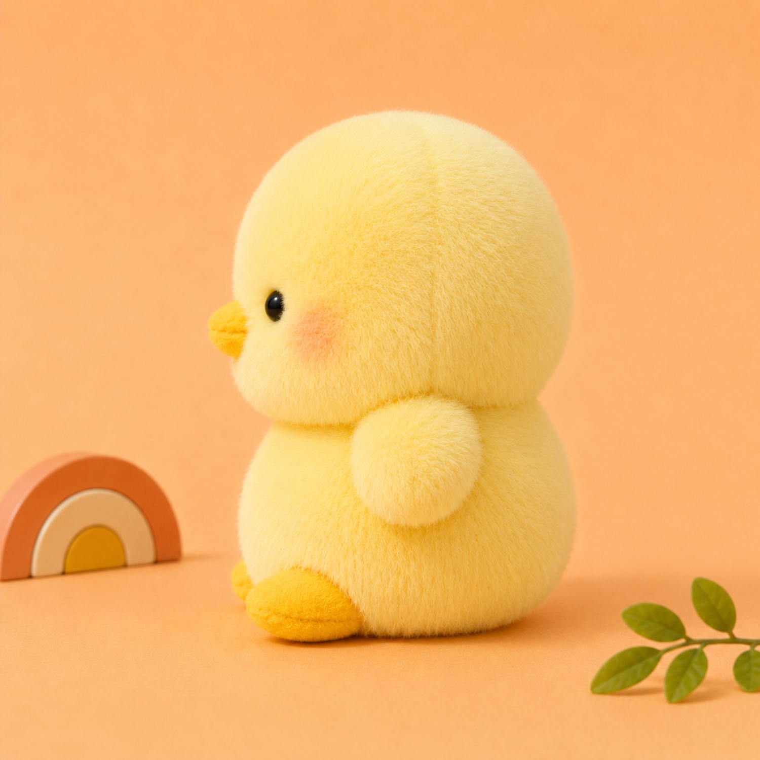 Mojibricks 15CM Kawaii Sunny Chick Plushie – Ultra-Soft Yellow Bird Companion & Cheerful Desk Ornament – Perfect Birthday or Christmas Gift for Kids