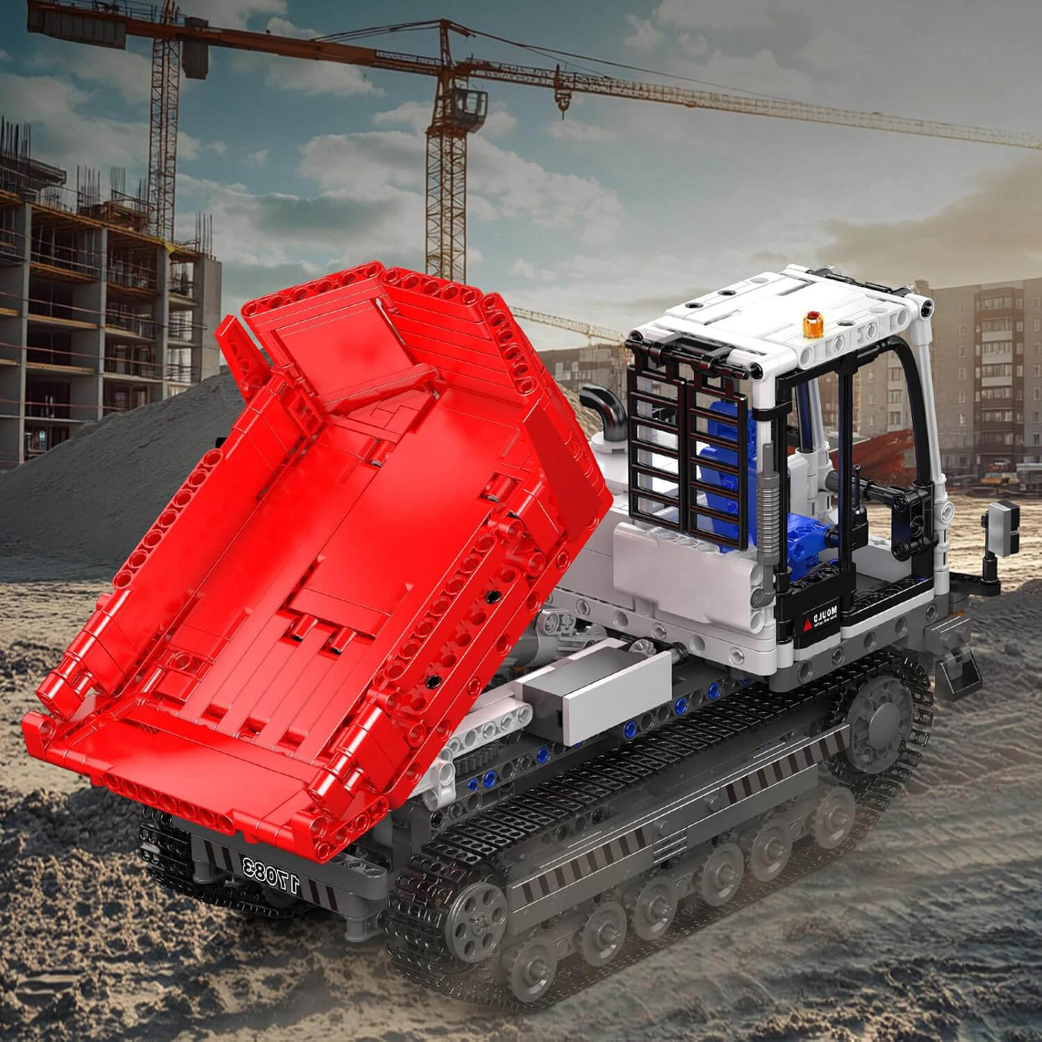 1104-Piece Remote-Controlled Crawler Dump Truck