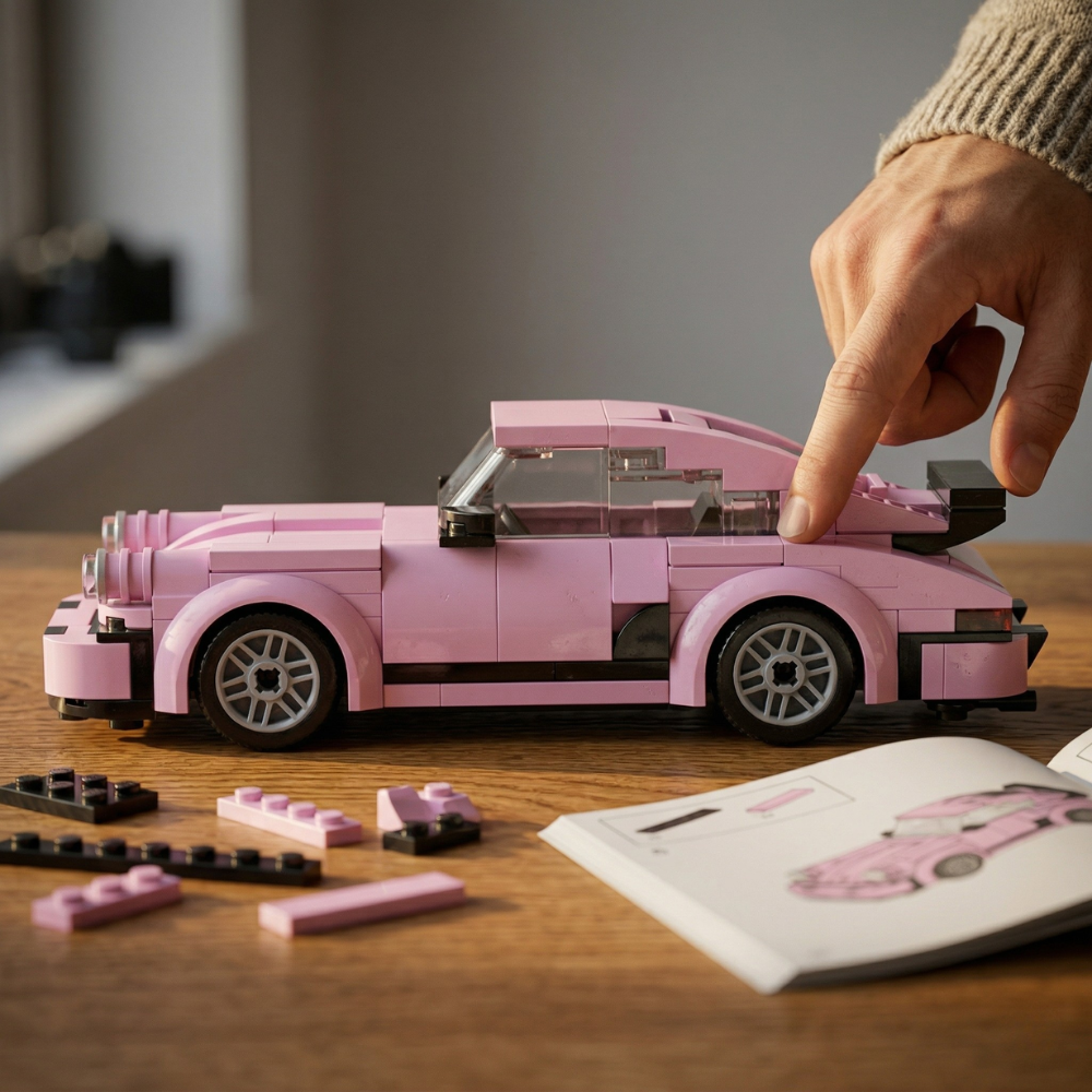 Porsche 911 | Classic Pink Edition - MOC Building Kit