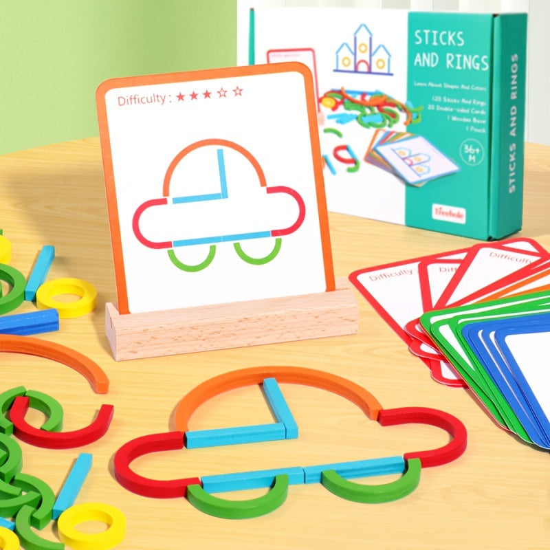 Creative Sticks Educational Toy – Fine Motor Skill & Shape Recognition Game for Toddlers and Preschool Kids