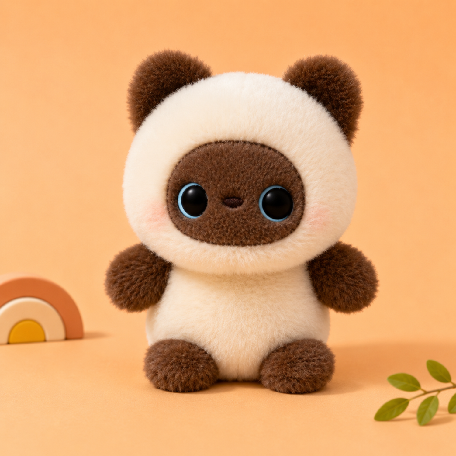 Mojibricks 15CM Kawaii Coco Cat Plushie – Soft Siamese-Style Cuddle Companion & Aesthetic Room Decor – Perfect Birthday or Christmas Gift for Kids
