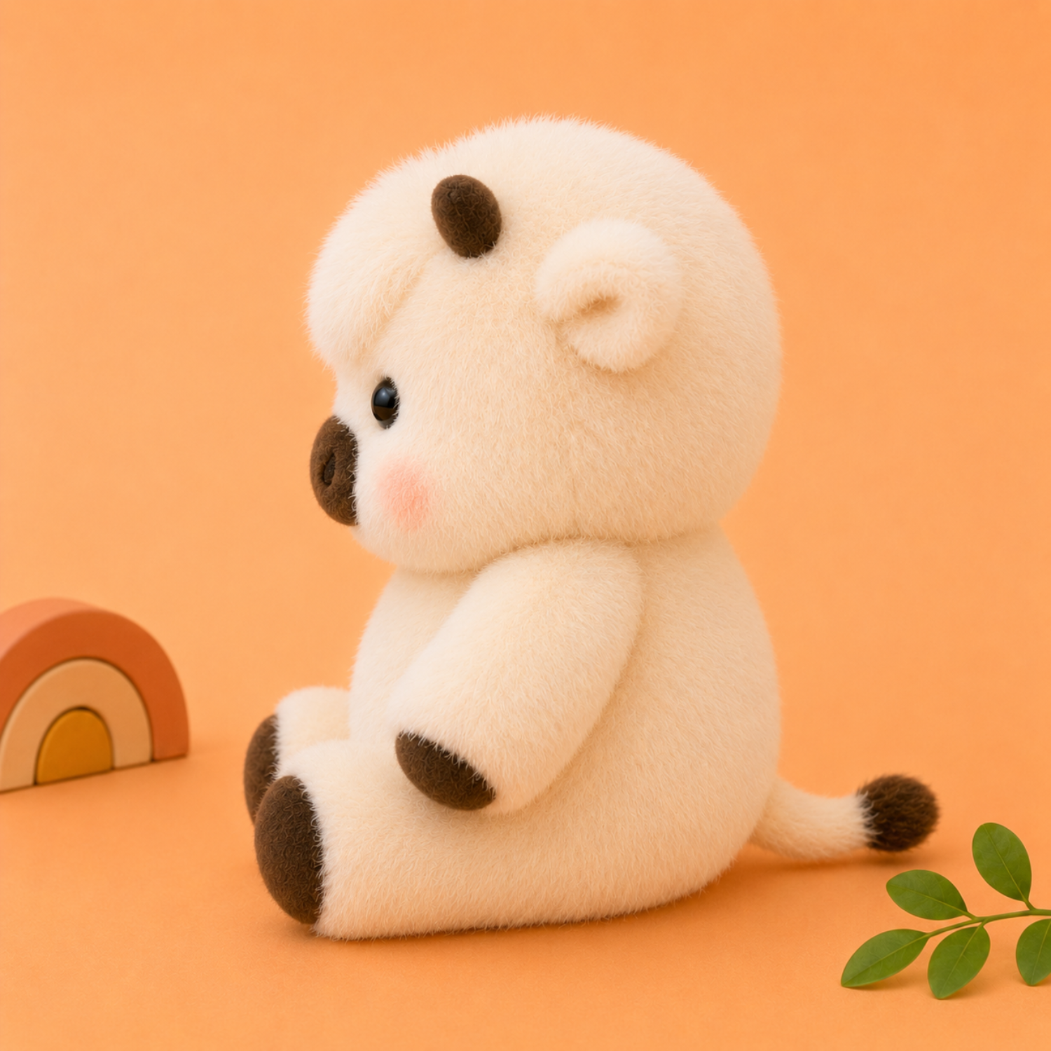 Mojibricks 45CM Finn the Snowy Calf Plush Toy – Giant Ultra-Soft Cloud-Touch Stuffed Animal – Large Cuddle Companion for Ages 4+
