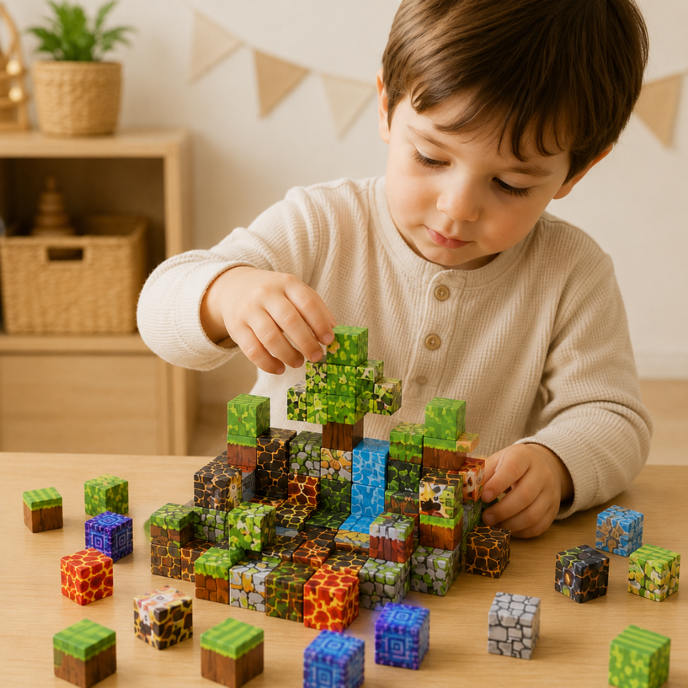 Magnetic Building Blocks for Kids - 100pcs Educational Magnet Tiles - STEM Toy for Ages 3+ - Durable ABS
