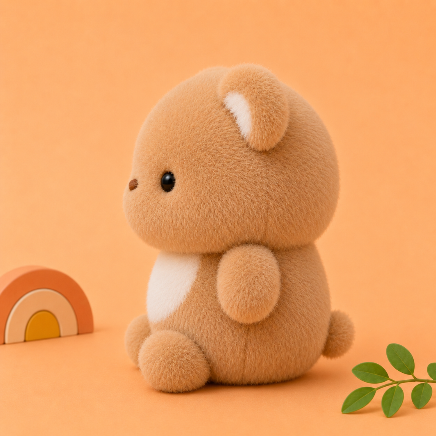Mojibricks 15CM Kawaii Mochi Bear Plushie – Ultra-Soft Classic Teddy Companion & Cozy Tabletop Ornament – Perfect Birthday or Christmas Gift for Kids