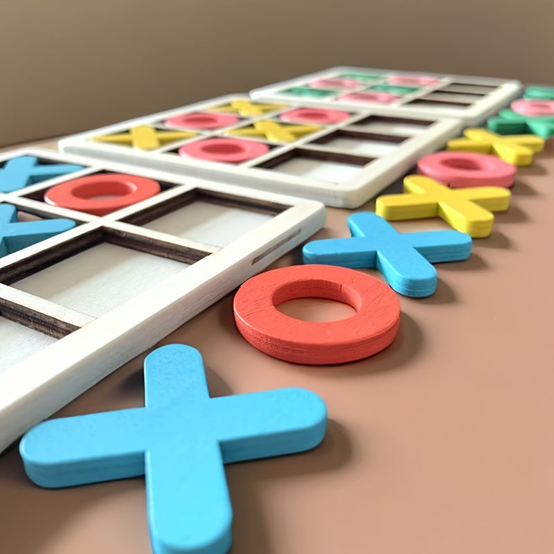 Wooden Tic Tac Toe – Classic Travel Game for Kids & Adults