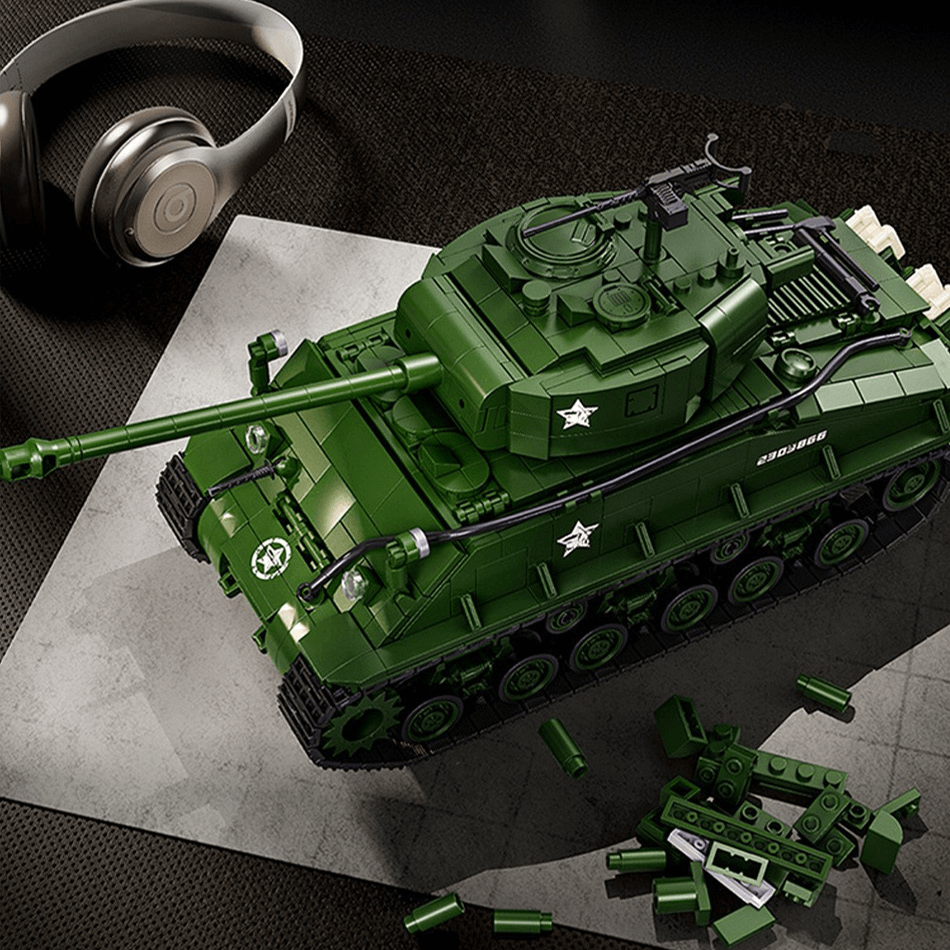 M4 Sherman Tank Model Kit - 1681 Pieces