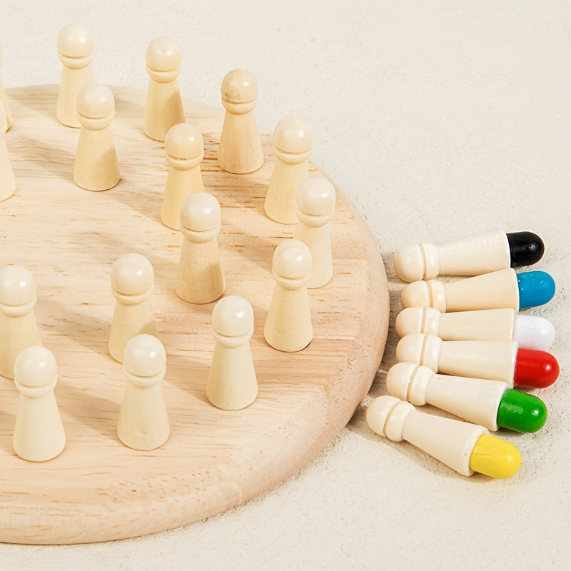 Wooden Memory Chess Game – Educational Puzzle Toy for Kids, Focus & Matching Skill Builder