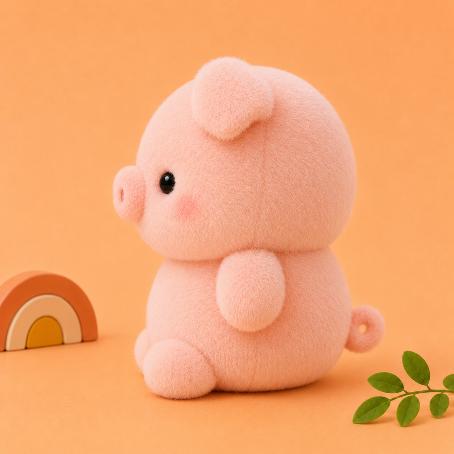 Mojibricks 15CM Kawaii Petal Piggy Plushie – Ultra-Soft Pink Snout Companion & Sweet Tabletop Ornament – Perfect Birthday or Christmas Gift for Kids