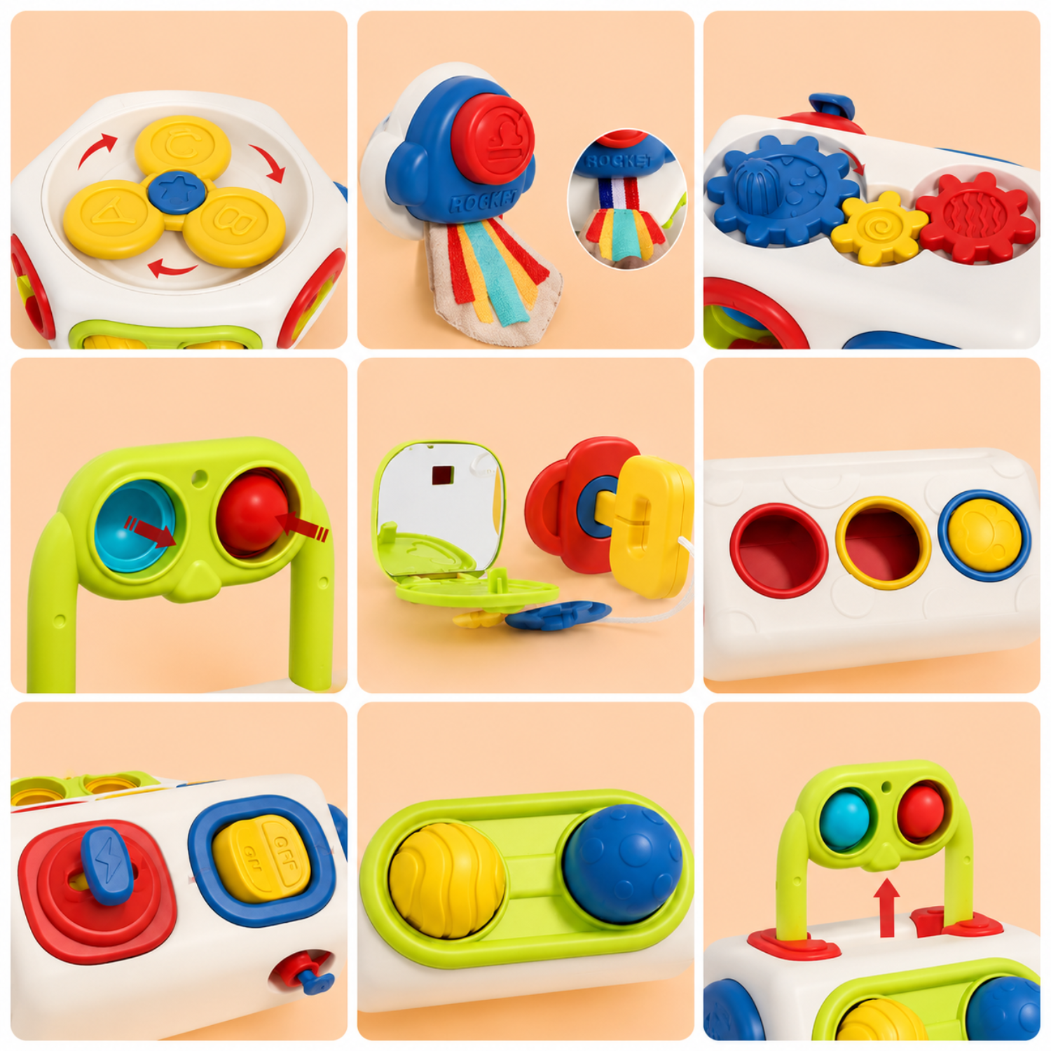 9-in-1 Busy Cube for Toddlers – Toy for Early Learning