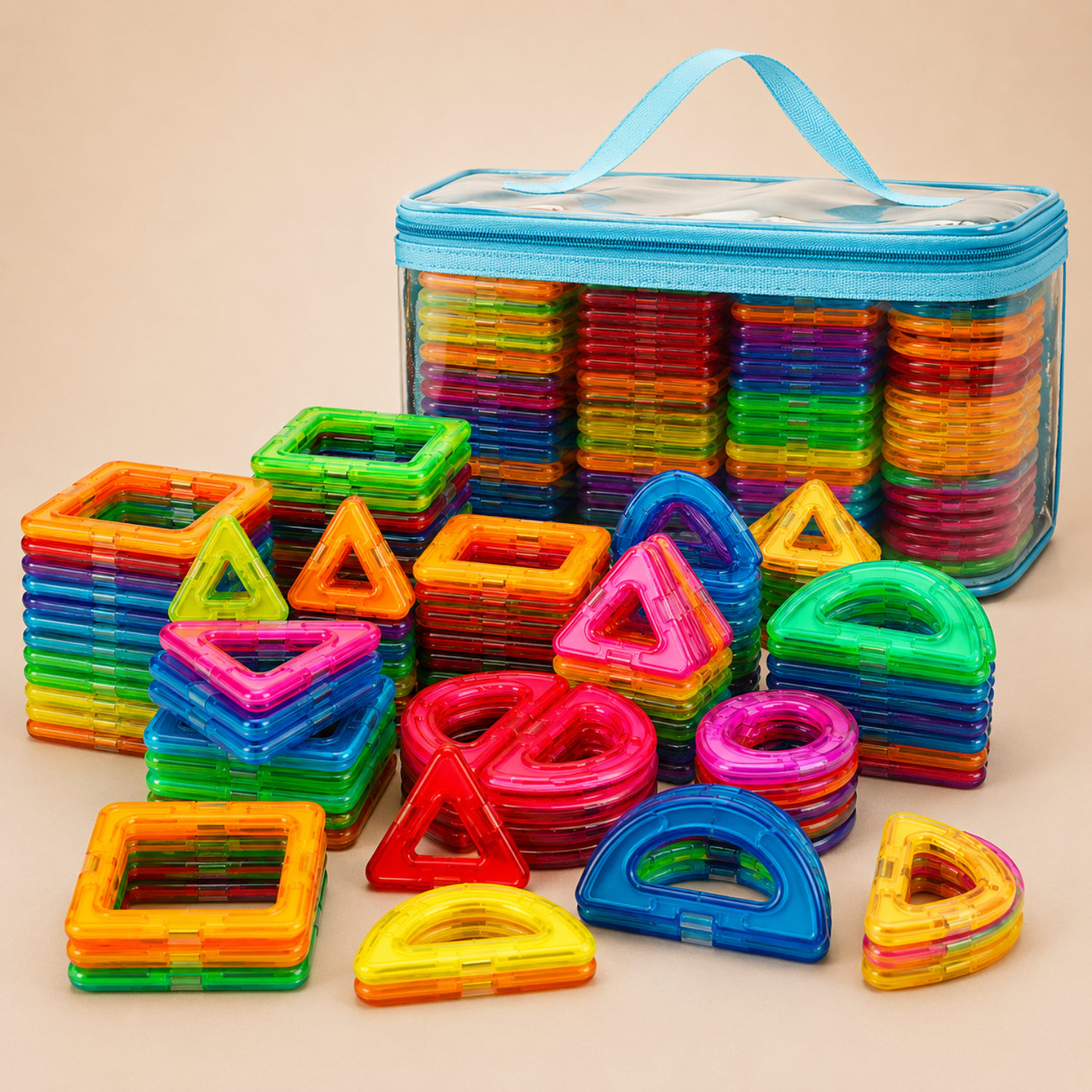 Magnetic Building Blocks - 46/84/100pcs 3D Magnetic Cubes - STEM Educational Construction Toy - Pixel Art Blocks for Kids 3+