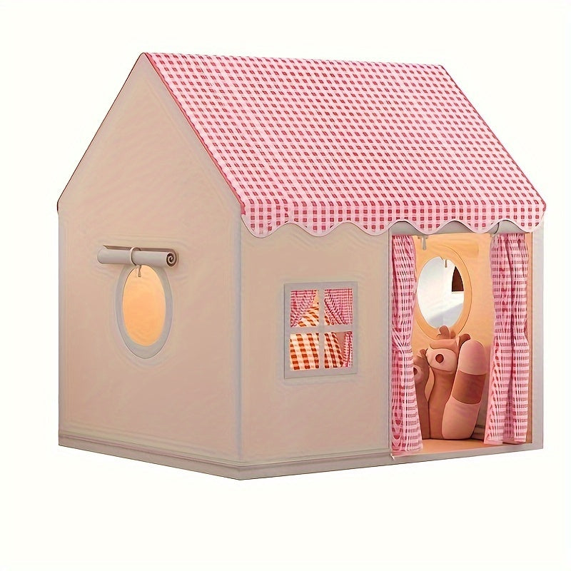 Princess Play Tent for Girls – Foldable Indoor Castle with Curtains for Pretend Play