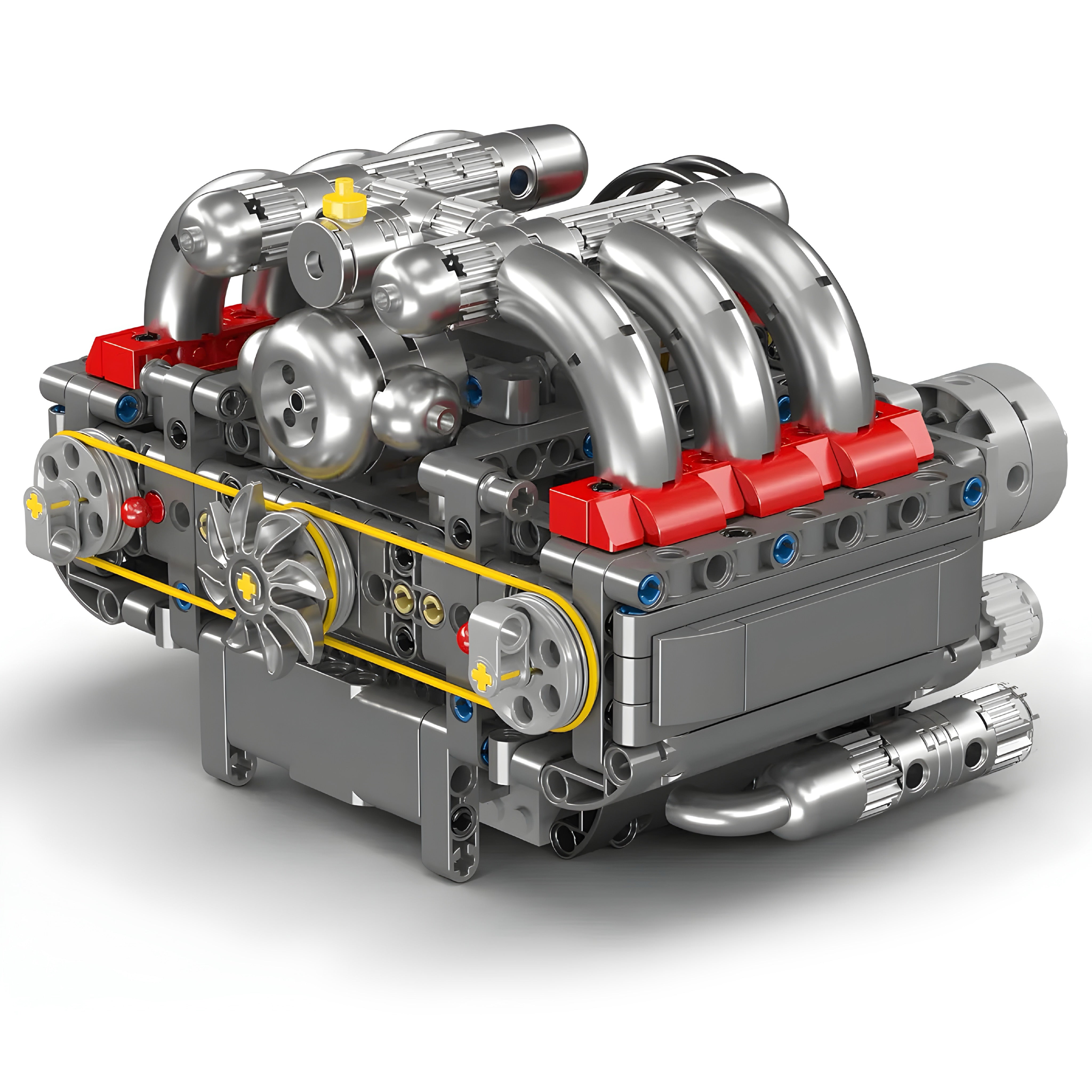 Motorized 6-Cylinder Engine Kit | 608 Pieces
