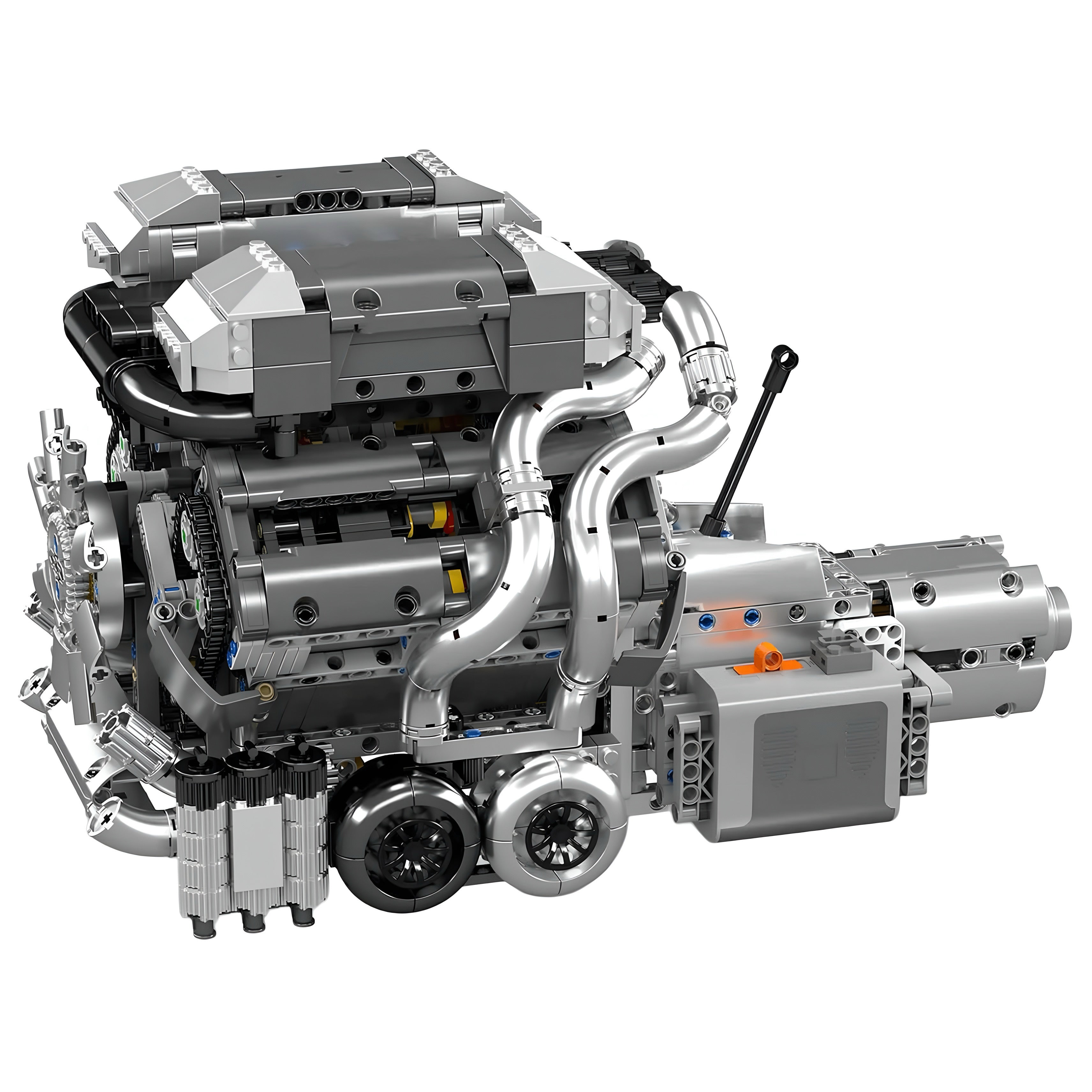 2024-Piece Motorized Hypercar with W16 Engine & Gearbox