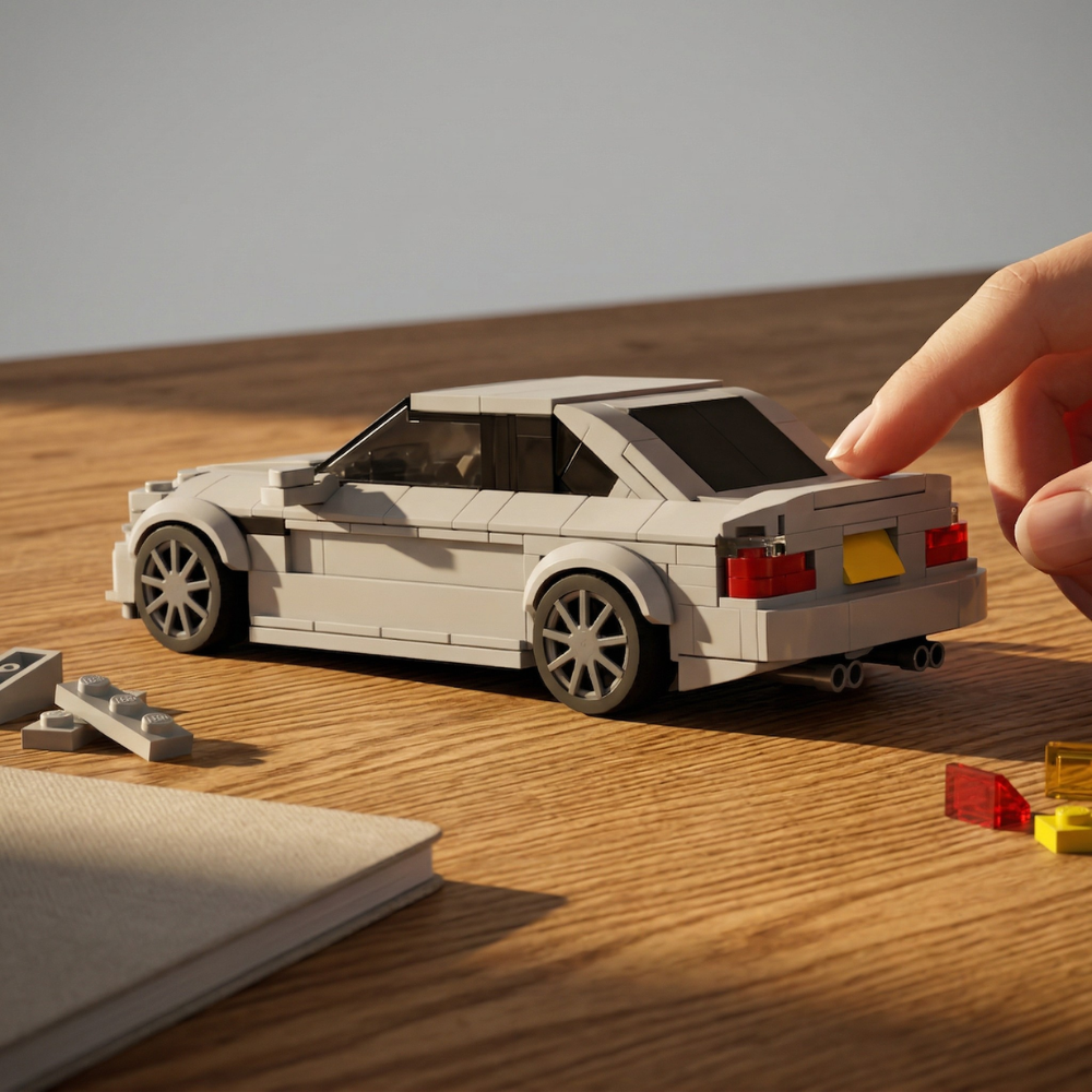 BMW M3 E46 Silver Steel Edition - MOC Building Kit