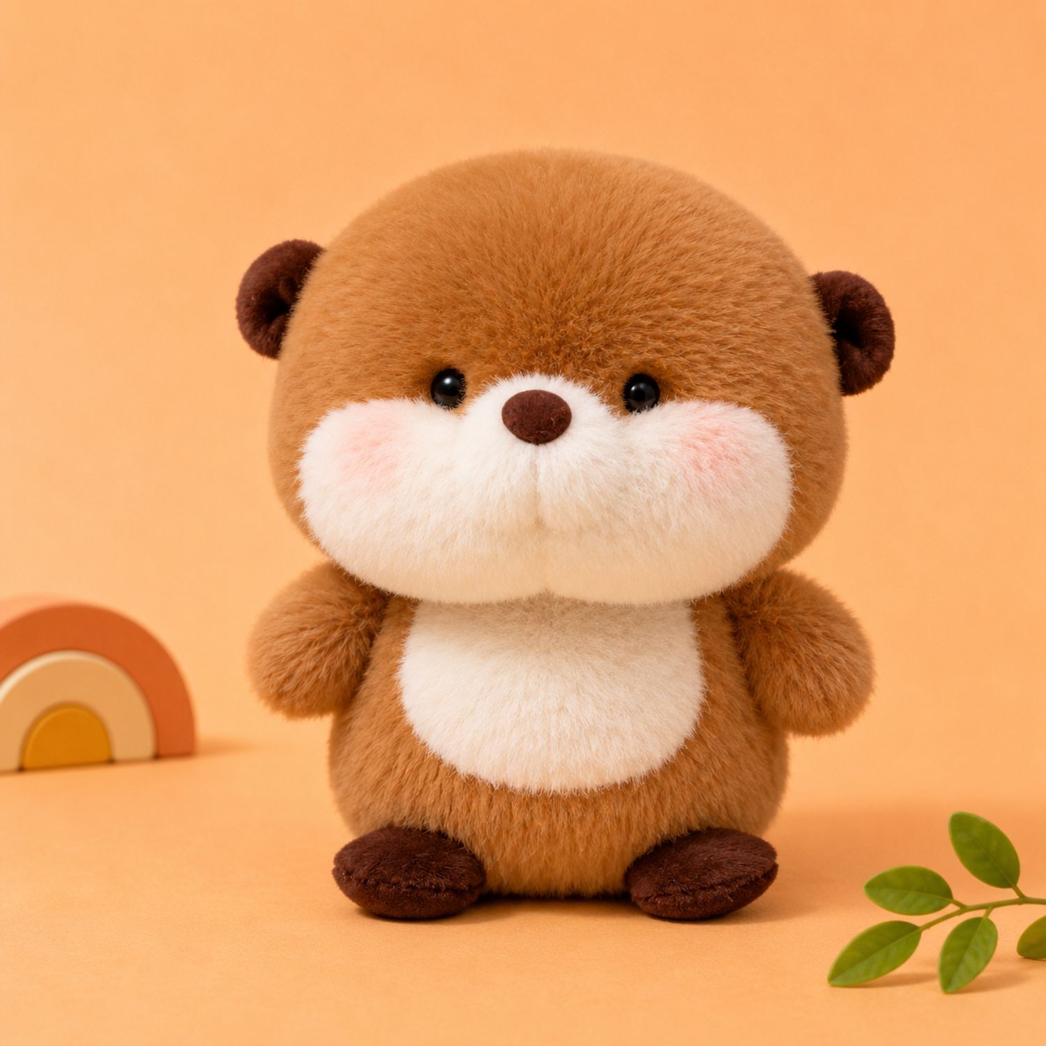 Mojibricks 15CM Kawaii Teddy Brown Plushie – Soft Forest Companion & Cozy Tabletop Ornament – Perfect Birthday or Christmas Gift for Kids