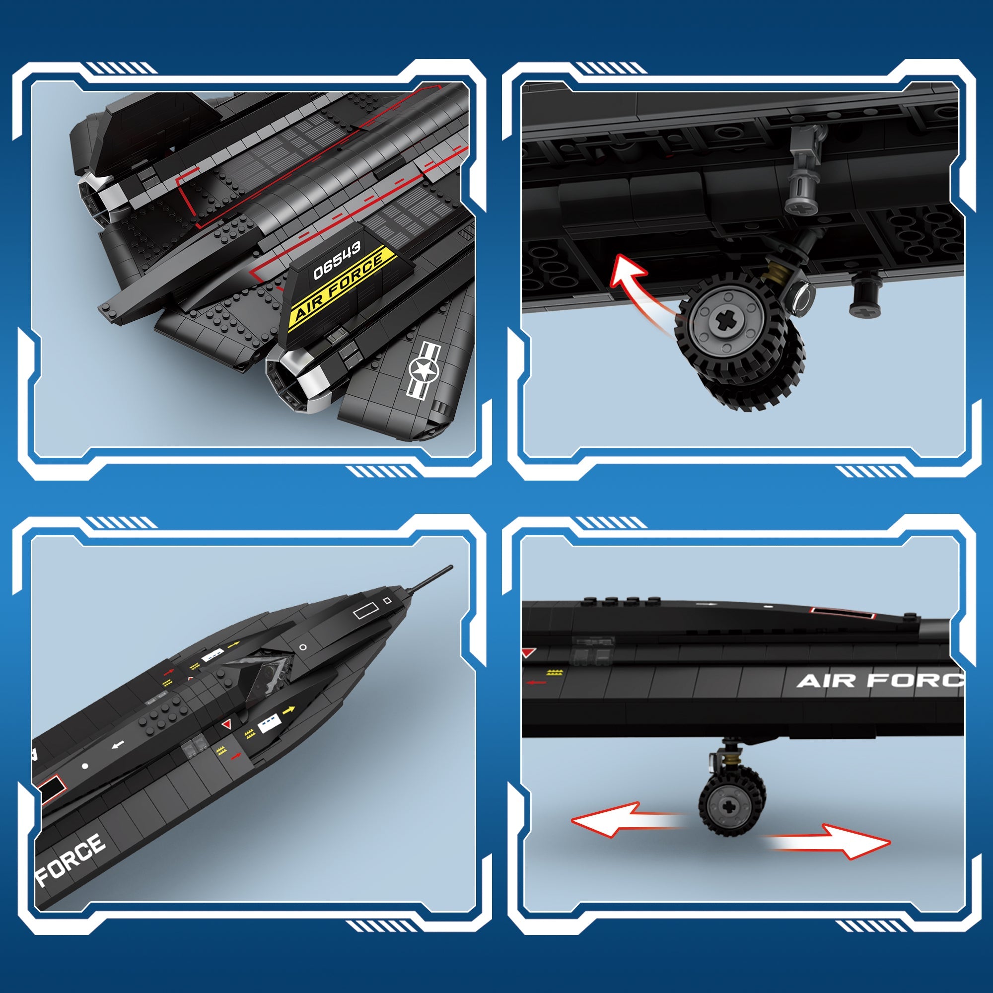 SR-71 Blackbird Model Kit | 1776 Pieces