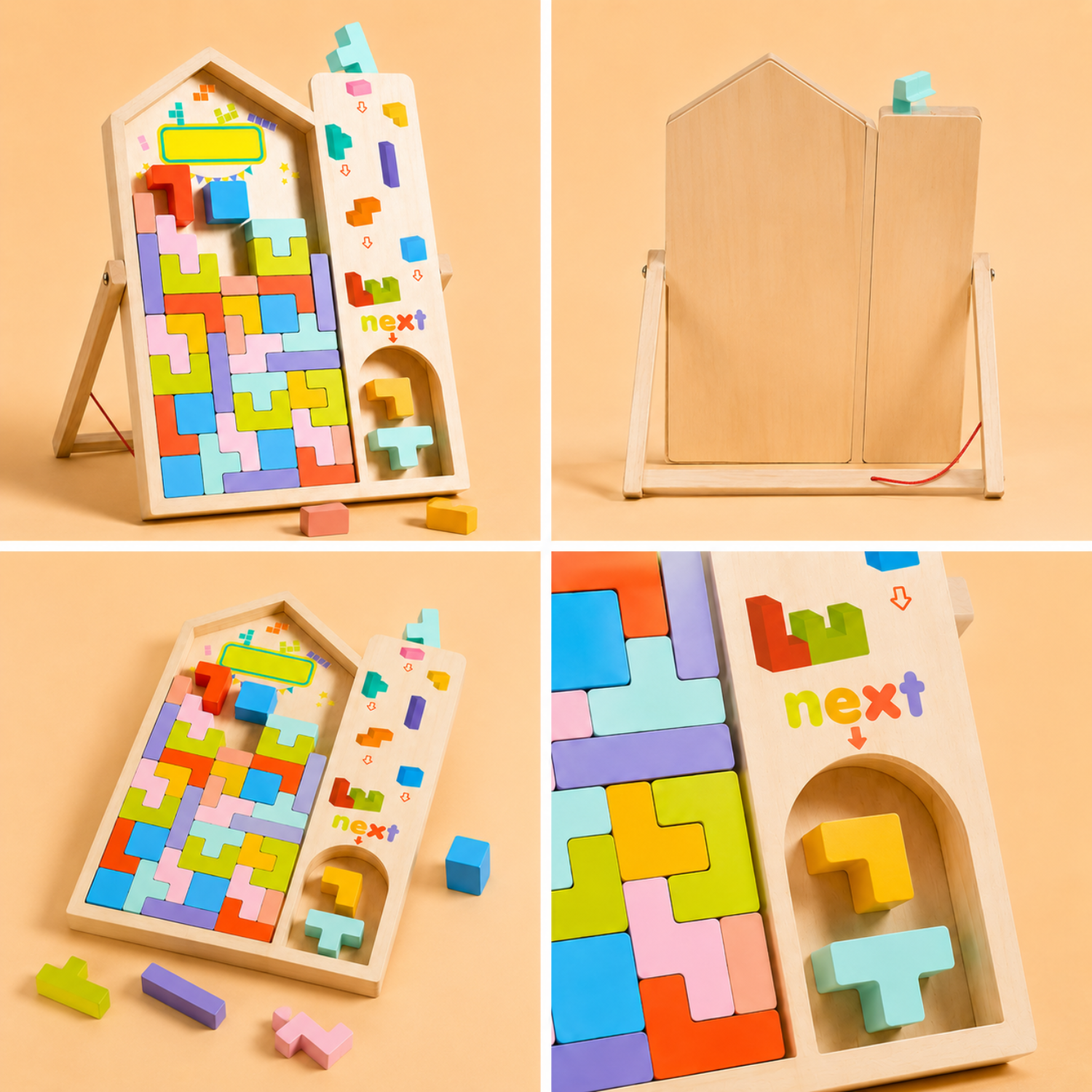 Mojibricks 3D Wooden Mind-Challenge Puzzle – Interactive Parent-Child Tabletop Game – Educational Intelligence & Creativity Toy for Kids
