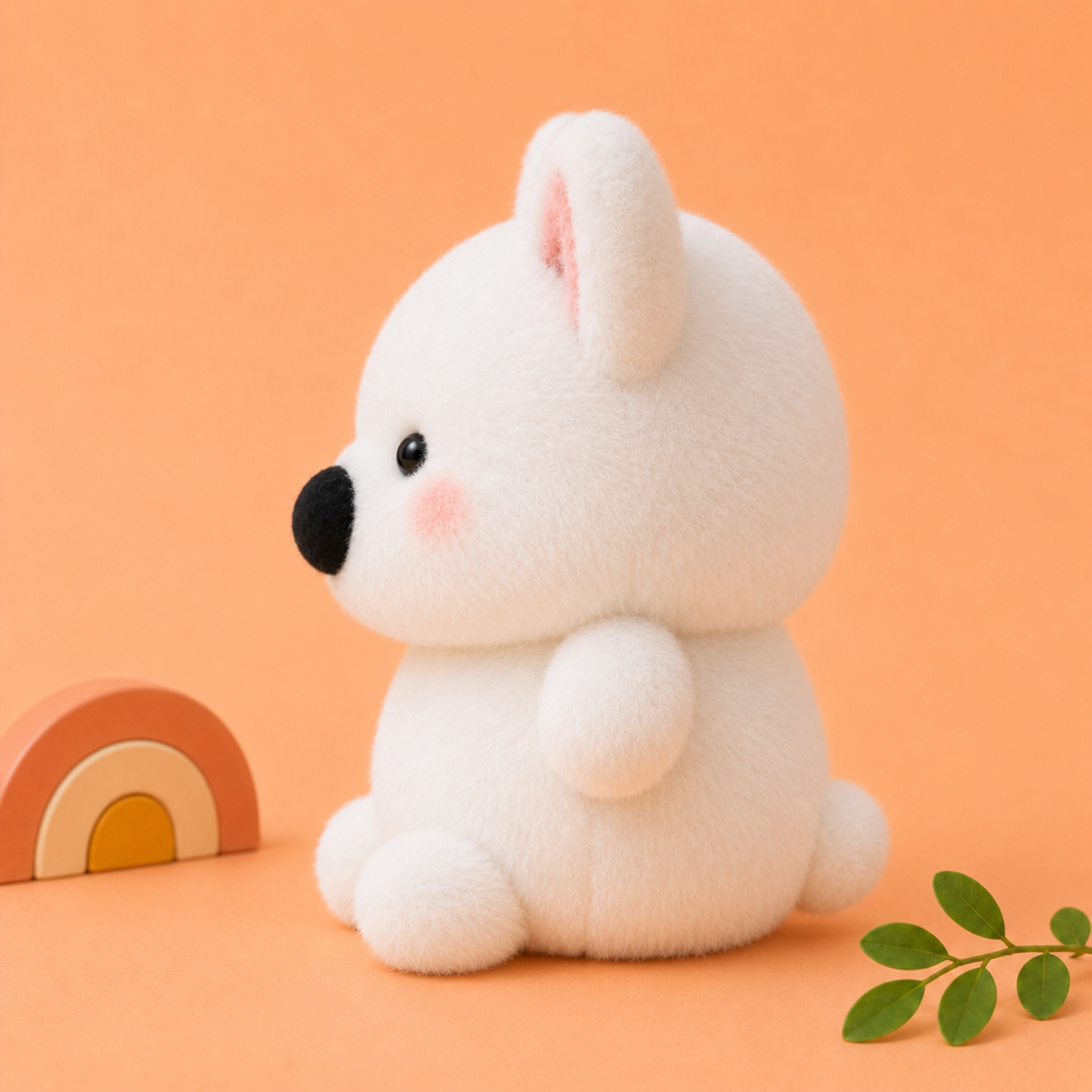 Mojibricks 15CM Kawaii Ghost Puppy Plushie – Ultra-Soft White Dog Companion & Charming Desk Ornament – Perfect Birthday or Christmas Gift for Kids
