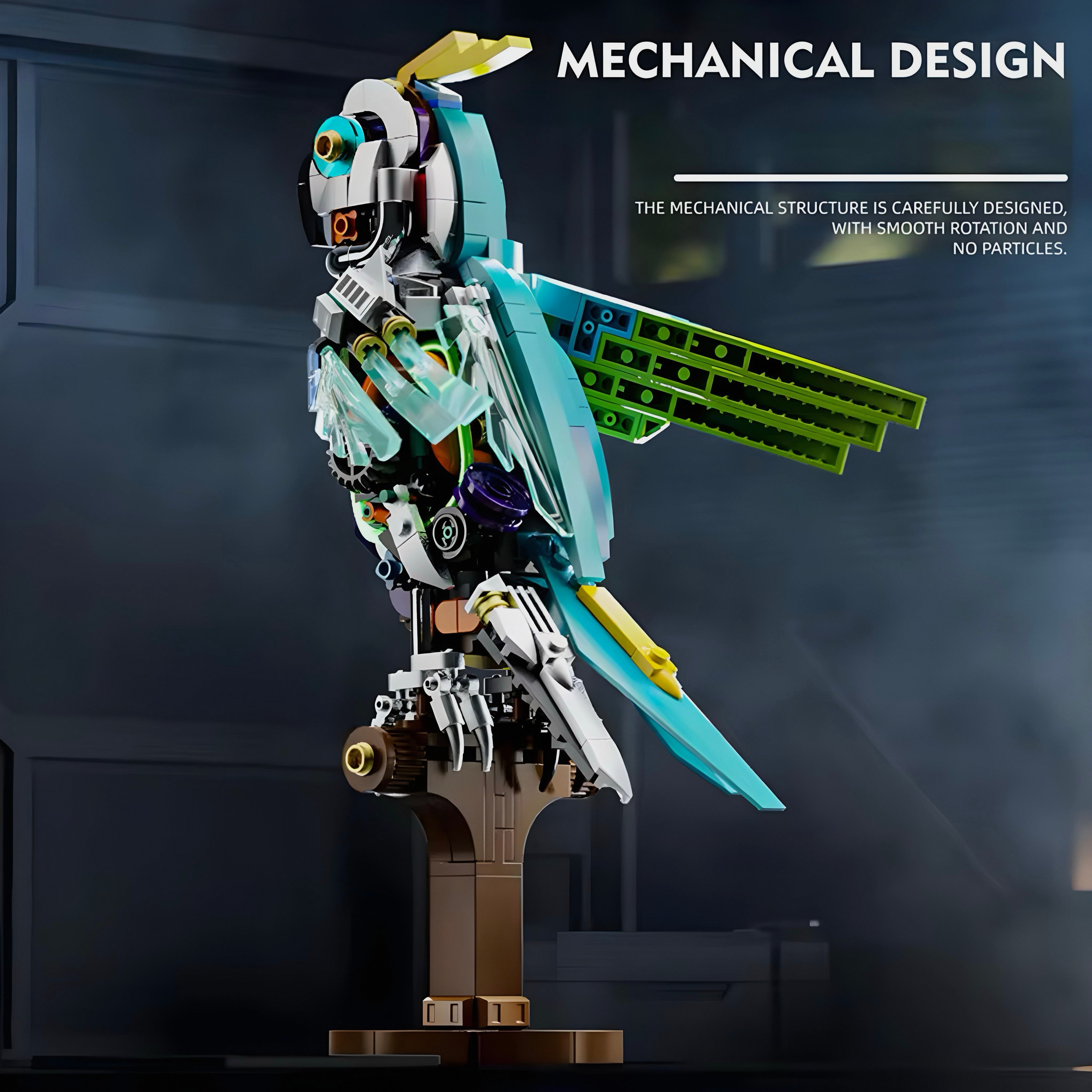 Mechanical Parrot Building Set | 692 Pieces