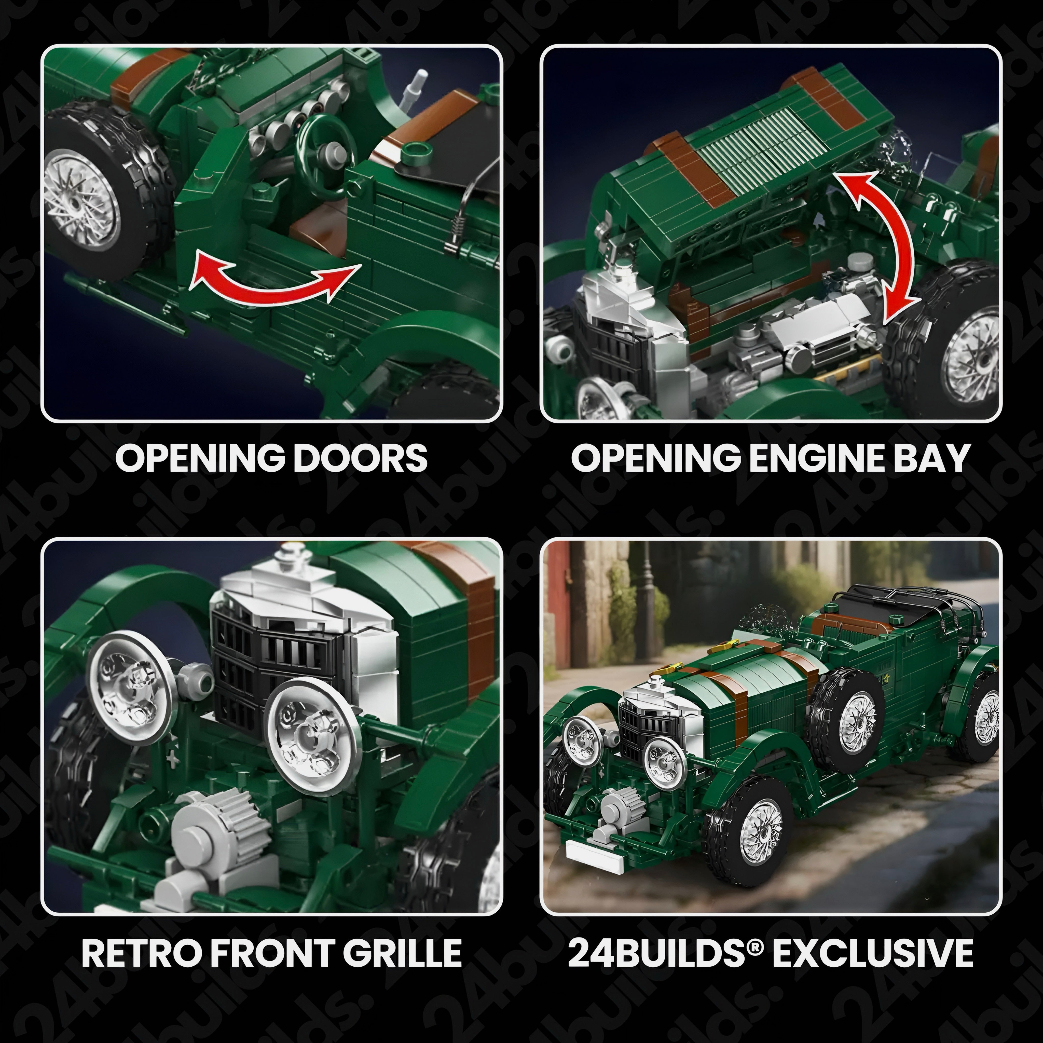 1920s British Racing Car Model Kit | 1148 Pieces