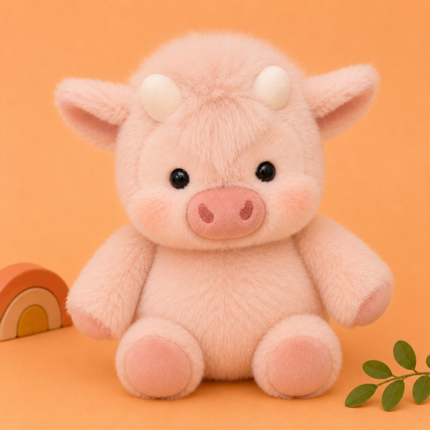 Mojibricks 45CM Cleo the Mauve Calf Plush Toy – Giant Ultra-Soft Cloud-Touch Stuffed Animal – Large Cuddle Companion for Ages 4+
