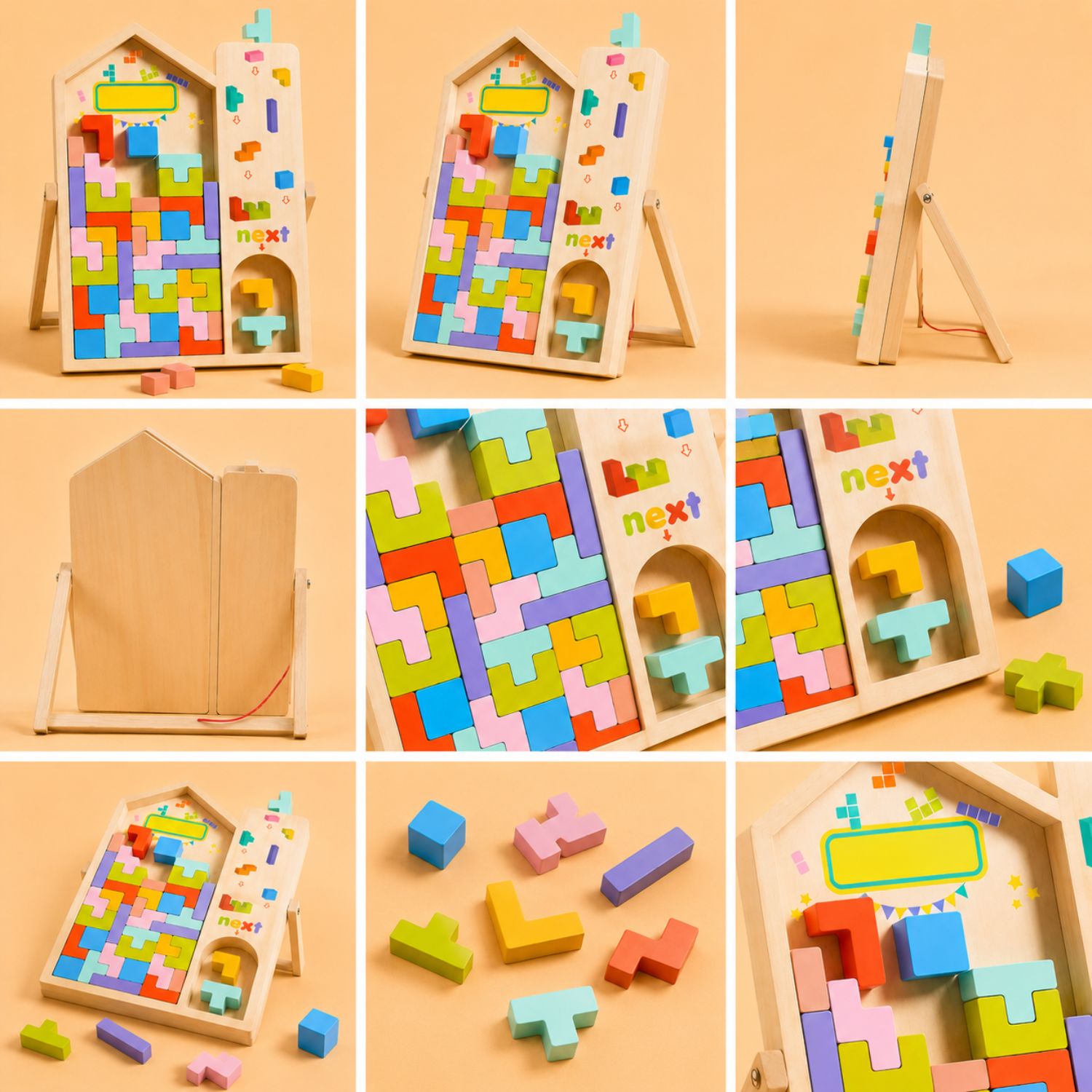 Mojibricks 3D Wooden Mind-Challenge Puzzle – Interactive Parent-Child Tabletop Game – Educational Intelligence & Creativity Toy for Kids