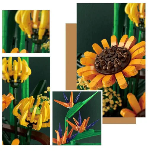 1612-Piece Bird of Paradise and Sunflower Set