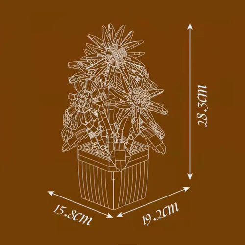 Sunflower Blossom Pot | 858 Pieces
