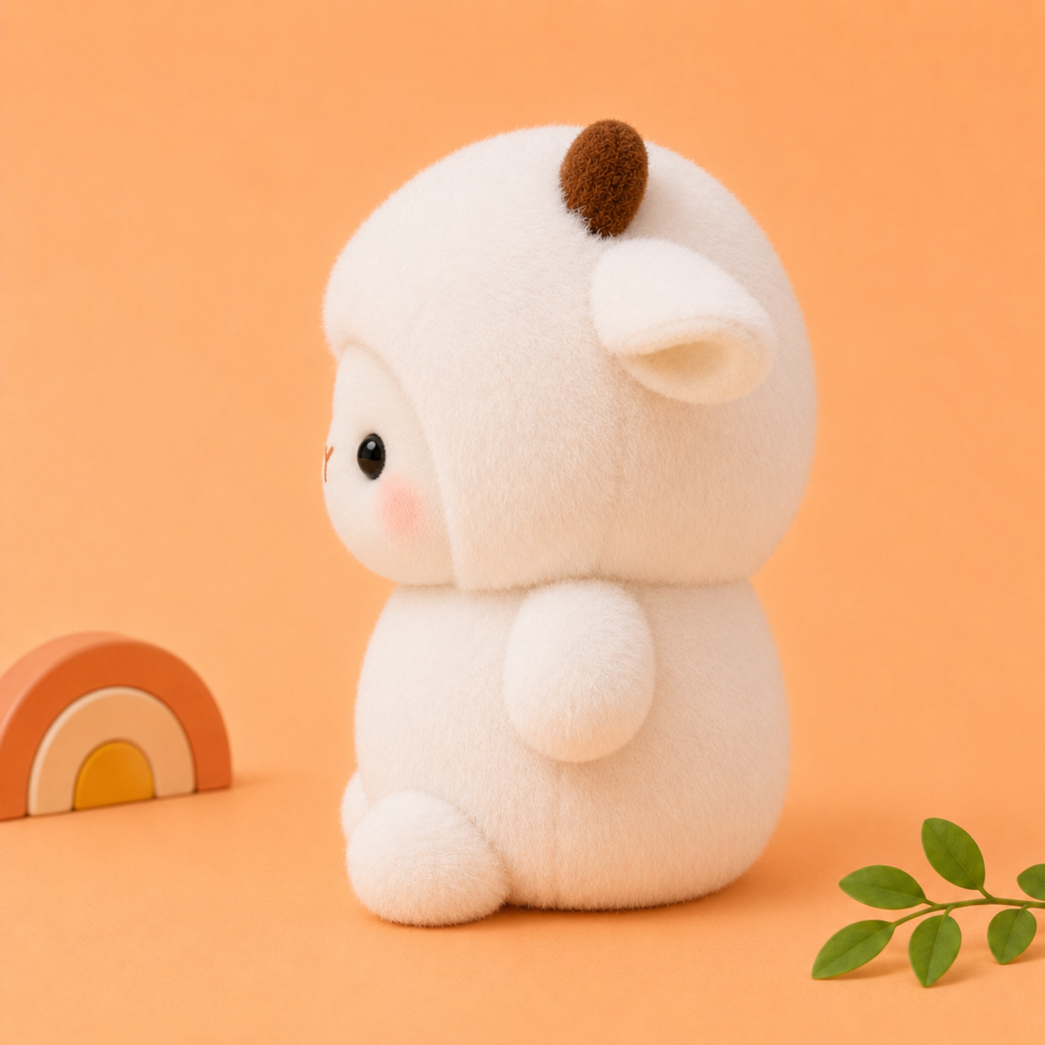 Mojibricks 15CM Kawaii Cloudy Goat Plushie – Ultra-Soft Hooded Lamb Companion & Whimsical Tabletop Ornament – Perfect Birthday or Christmas Gift for Kids
