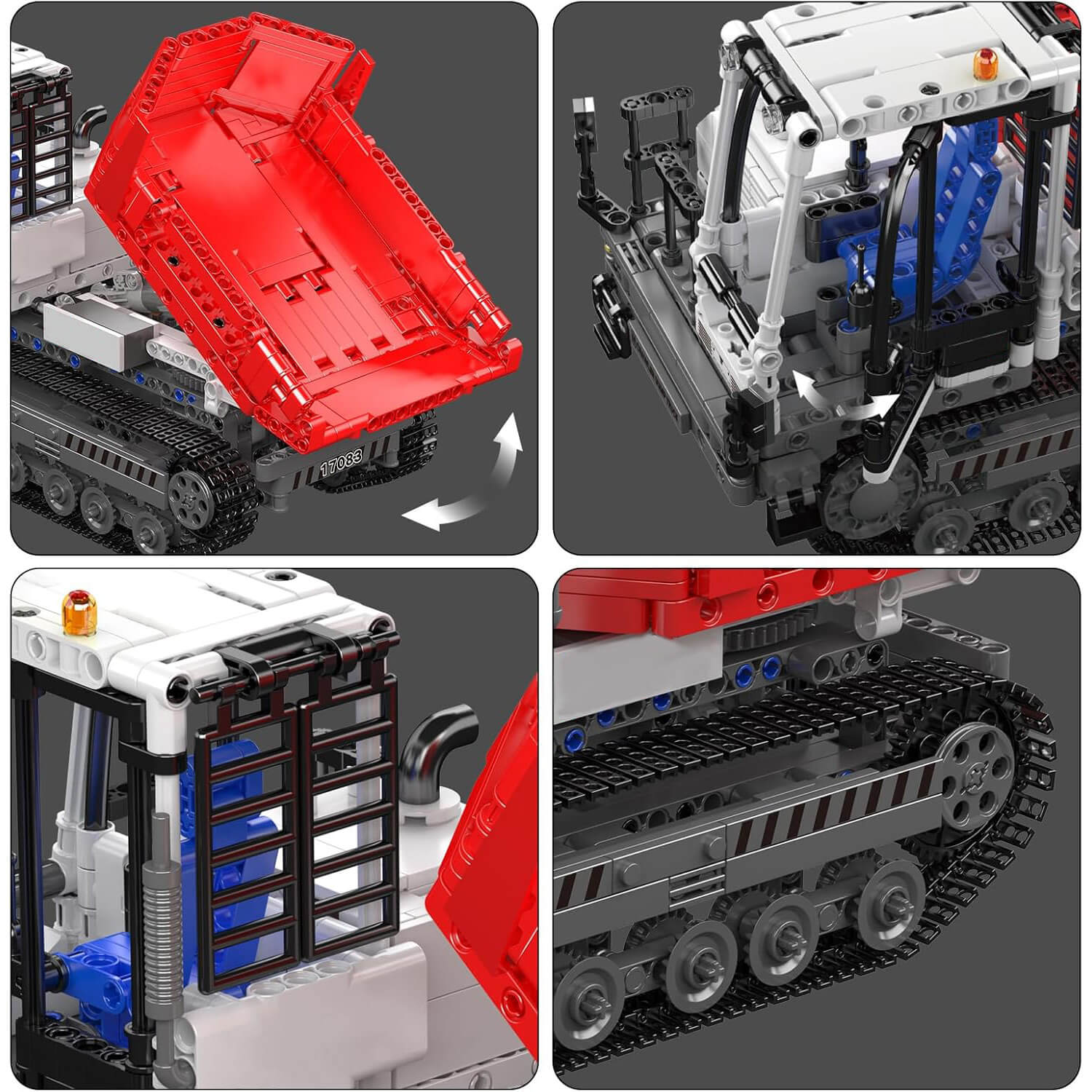 1104-Piece Remote-Controlled Crawler Dump Truck