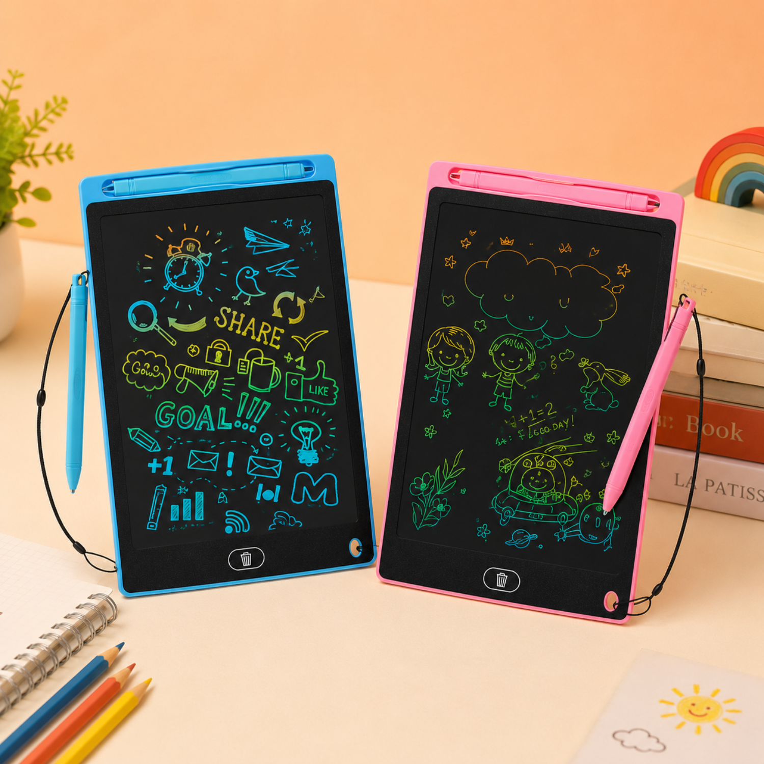 Toddler Drawing Tablet – Digital Writing Pad for Kids – Reusable LCD Doodle Board – Creative & Educational Toy – Eye-Friendly & Durable – 8.5 & 12 Inch