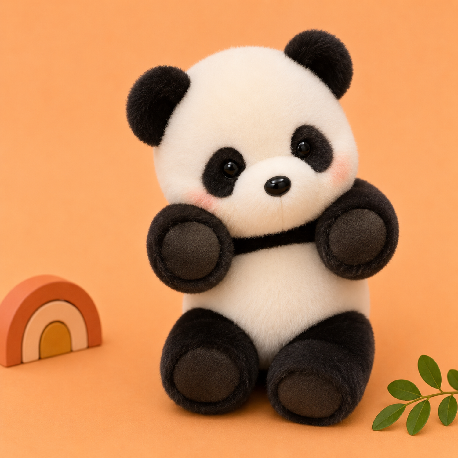 Mojibricks 45CM Poe the Classic Panda Plush Toy – Giant Ultra-Soft Cloud-Touch Stuffed Animal – Large Cuddle Companion for Ages 4+